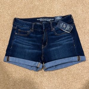 **TAGS ON** Dark Wash Jean Shorts